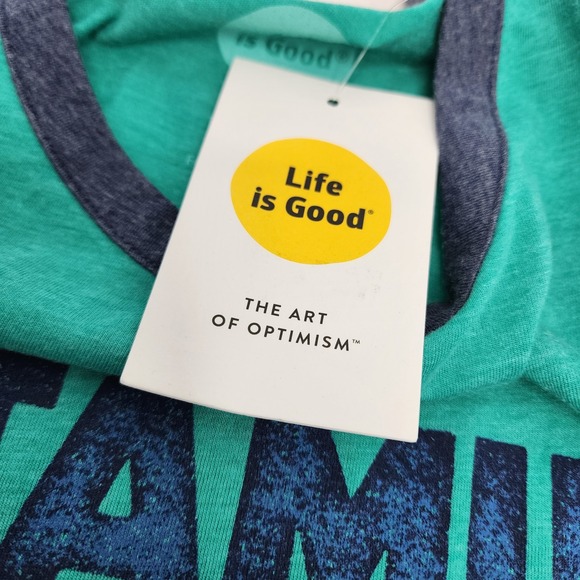 Life is Good Shirt Women's Medium Classic Fit Short Sleeve Vitamin Sea NWT Green - Picture 5 of 6